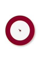 Pip Studio Bord Love Birds Donkerrood 17cm