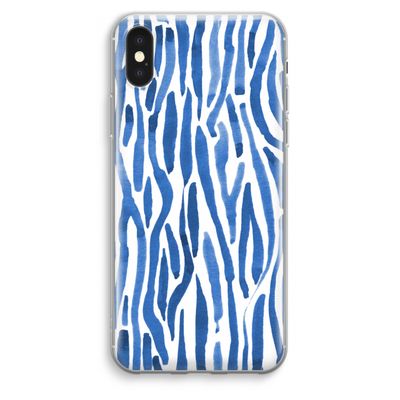 Blauwe nerven: iPhone XS Max Transparant Hoesje