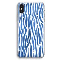 Blauwe nerven: iPhone XS Max Transparant Hoesje
