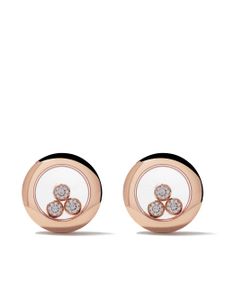 Chopard puces d'oreilles Happy Diamonds Icons en or rose 18ct