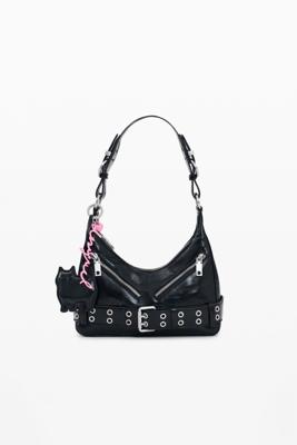 Tas met gesp en charm - BLACK - U