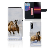 Sony Xperia L4 Telefoonhoesje met Pasjes Paarden - thumbnail
