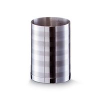 Tandenborstelhouder - rvs - streep motief - D7 x H10 cm Tandenborstelhouder - rvs - streep motief - D7 x H10 cm