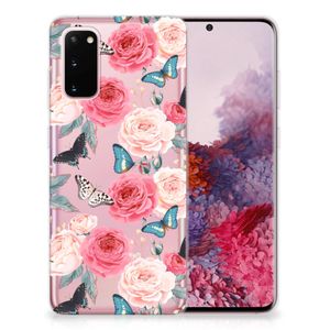 Samsung Galaxy S20 TPU Case Butterfly Roses