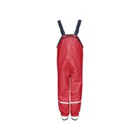 Playshoes regenbroek bretels fleece gevoerd uni rood Maat