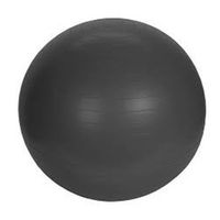 Grote zwarte yogabal met pomp sportbal fitnessartikelen 75 cm   - - thumbnail