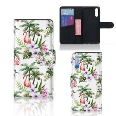 Huawei P20 | Telefoonhoesje | Met pasjeshouder | Flamingo Palms