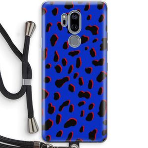 Blue Leopard: LG G7 Thinq Transparant Hoesje met koord