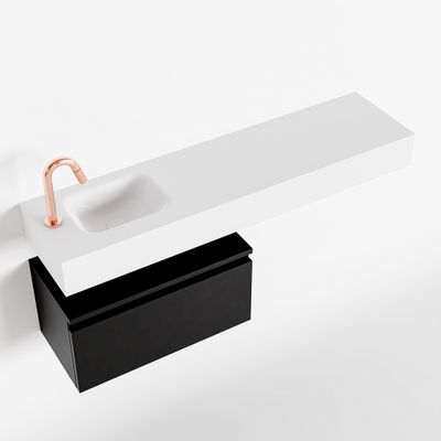 Toiletmeubel Mondiaz Andor | 120 cm | Meubelkleur Urban | Lex vrijhangend wastafel Talc Links | 1 kraangat