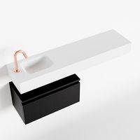 Toiletmeubel Mondiaz Andor | 120 cm | Meubelkleur Urban | Lex vrijhangend wastafel Talc Links | 1 kraangat