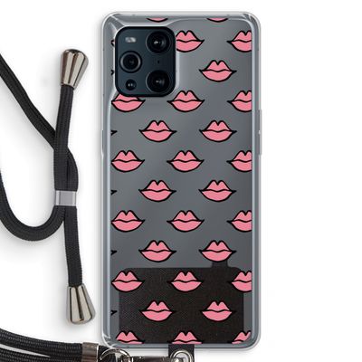 Lipjes: Oppo Find X3 Transparant Hoesje met koord