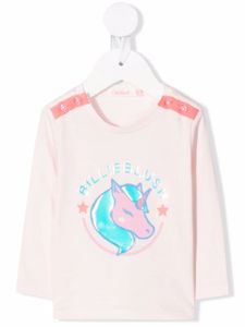 Billieblush t-shirt à logo imprimé - Rose