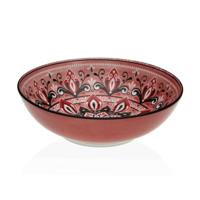 Saladekom Versa Rood Keramisch Porselein 22,5 x 9 x 22,5 cm