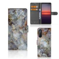 Sony Xperia 5II | Bookcase | Marmer Grijs