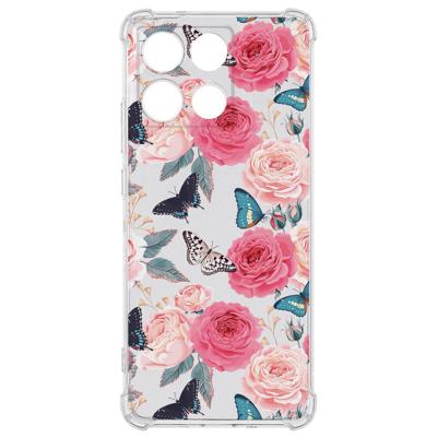 TPU Telefoonhoesje Motorola Moto G56 - Butterfly Roses backcover