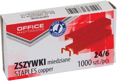 OFFICE products nietjes 24/6, verkoperd, doos van 1000 stuks