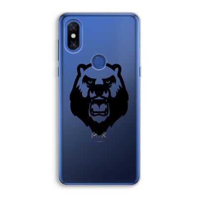 Angry Bear (black): Xiaomi Mi Mix 3 Transparant Hoesje