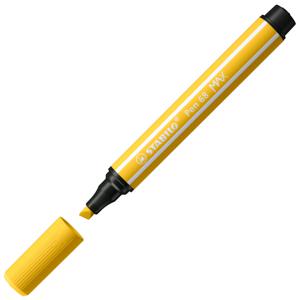 STABILO Pen 68 MAX Viltstift Met Dikke Beitelpunt Geel