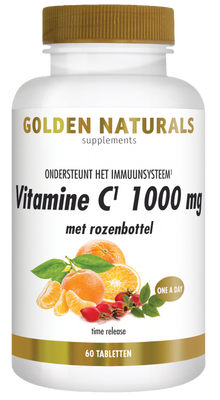 Golden Naturals Vitamine C 1000mg met rozenbottel Tabletten