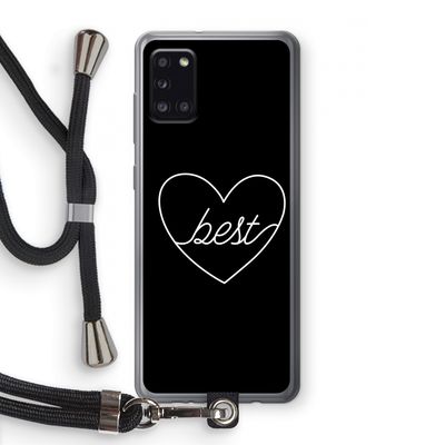 Best heart black: Samsung Galaxy A31 Transparant Hoesje met koord