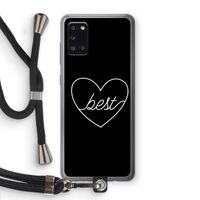 Best heart black: Samsung Galaxy A31 Transparant Hoesje met koord