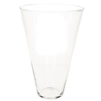 Transparante home-basics conische vaas/vazen van glas 30 x 19 cm - Vazen - thumbnail