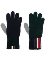 Thom Browne gants Fun Mix en maille intarsia - Vert - thumbnail