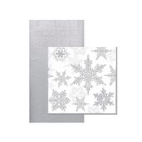 Papieren tafelkleed/tafellaken zilver inclusief kerst servetten Papieren tafelkleed/tafellaken zilver inclusief kerst servetten