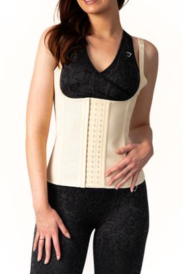 LaFaja LaFaja – Waist Trainer Semi-Vest - 9 Bones- Perforated Latex