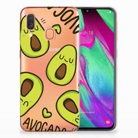 Samsung Galaxy A40 Telefoonhoesje met Naam Avocado Singing - thumbnail