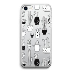 Cactusmotief: iPhone SE 2020 Transparant Hoesje