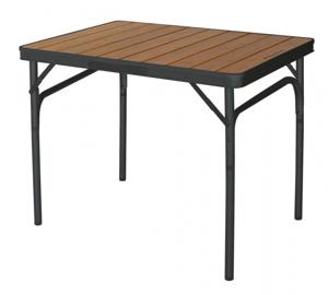 Eurotrail kampeertafel Charelle 75 x 55 cm bamboe bruin/zwart