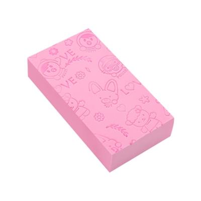 Baby shower Spa Bad vierkante spons lichaam reiniging Scrub (roze)