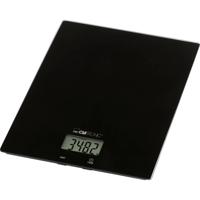Clatronic KW 3820 Glas schwarz Keukenweegschaal Digitaal Digitaal Weegbereik (max.)=5000 g Zwart 210 x 180 x 20