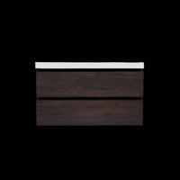 Onderkast Sanilux Trendline Met Greeplijst Mat Zwart 120x47x52 cm Brown Oak Sanilux Onderkast Sanilux Trendline Met Greeplijst Mat Zwart 120x47x52 cm Brown Oak Sanilux