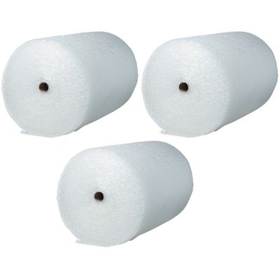 3x Noppenfolie/bubbeltjesfolie op rol 50 meter x 100 cm
