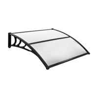 102 x 99 cm Terrasdeurluifel Buitenterrasluifel voor Toegangsdeur Bescherming Tegen Zon Regen Sneeuw en Wind Polycarbonaat Paneel