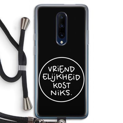 Vriendelijkheid: OnePlus 7 Pro Transparant Hoesje met koord