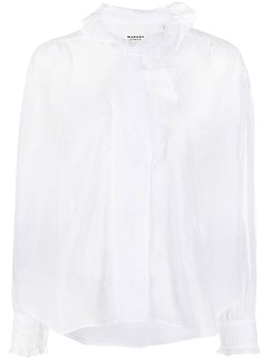 MARANT ÉTOILE chemise Pamias à volants - Blanc