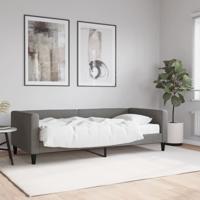 Slaapbank met matras 90x200 cm stof donkergrijs