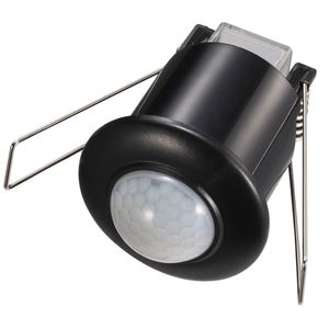 HOFTRONIC™ PIR bewegingssensor met schemerschakelaar- 360° - bereik 6 meter - Maximaal 300 Watt - IP20 - inbouw - zwart