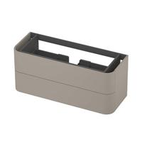 INK - Afgeronde Onderkast Gelakt 2 Laden Softclose Tbv Grepen - 1200x450x520 Mm - Mat Creme Cotton