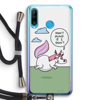 Unicorn: Huawei P30 Lite Transparant Hoesje met koord