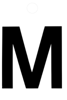 Metafranc Plakletter 35Mm Zwart M - WU0511240