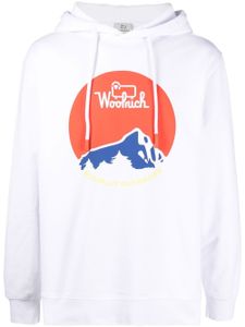 Woolrich hoodie à logo imprimé - Blanc