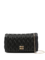 Miu Miu mini sac à effet matelassé - Noir