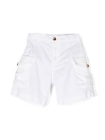 Brunello Cucinelli Kids short en coton à poches cargo - Blanc