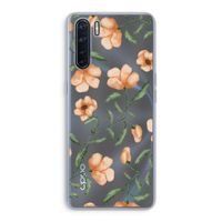 Peachy flowers: Oppo A91 Transparant Hoesje
