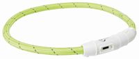 Trixie Halsband hond flash lichthalsband usb tpu / nylon groen