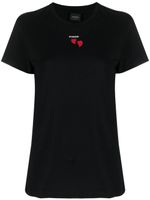 PINKO t-shirt à broderies cœur - Noir